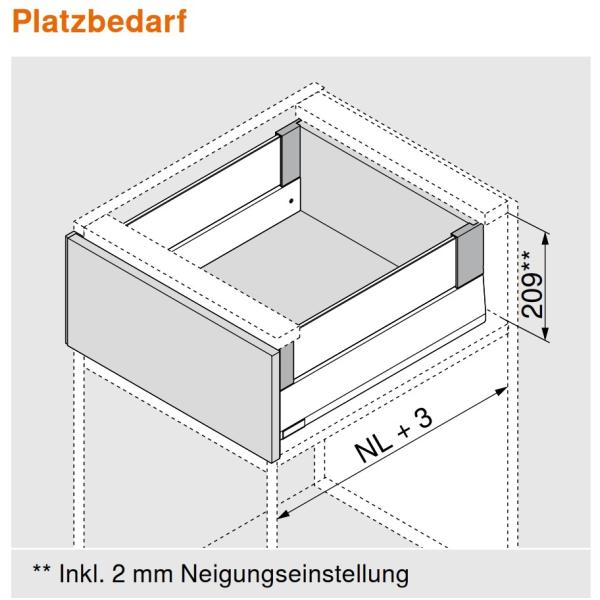 MERIVOBOX Einschubelement aus Glas, klar, NL 450, H: 95, Stärke: 8mm, seitlich (Set)